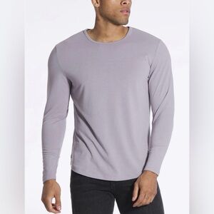 Cuts Clothing Men's Curved Hem PYCA Pro stretch Long Sleeve Tee Shirt XL Purple